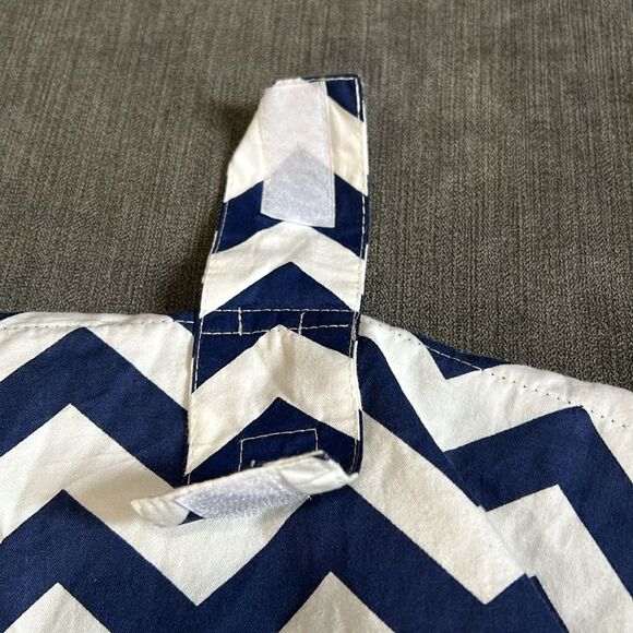 Baby Bug Car Seat Canopy-Navy and White Chevron - Picture 4 of 5